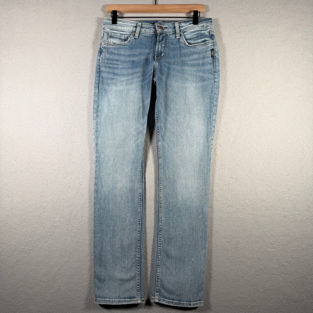 Silver Jeans Co Suki Straight Light Wash Blue Denim Jeans W29 L30 L93413SJL299